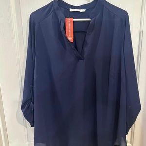 Lush  navy blouse 1X. NWT